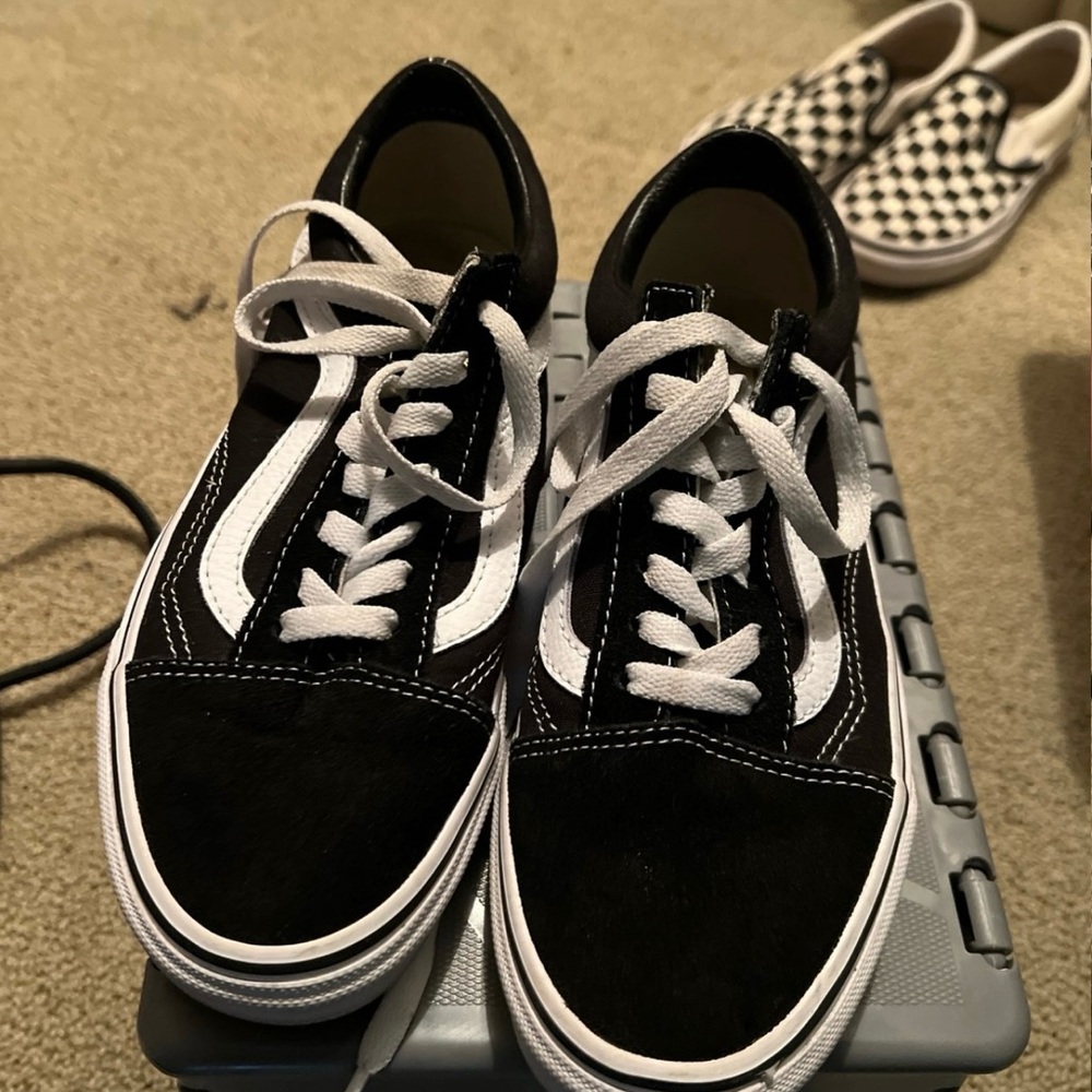 Black and White Old Skool Canvas Vans